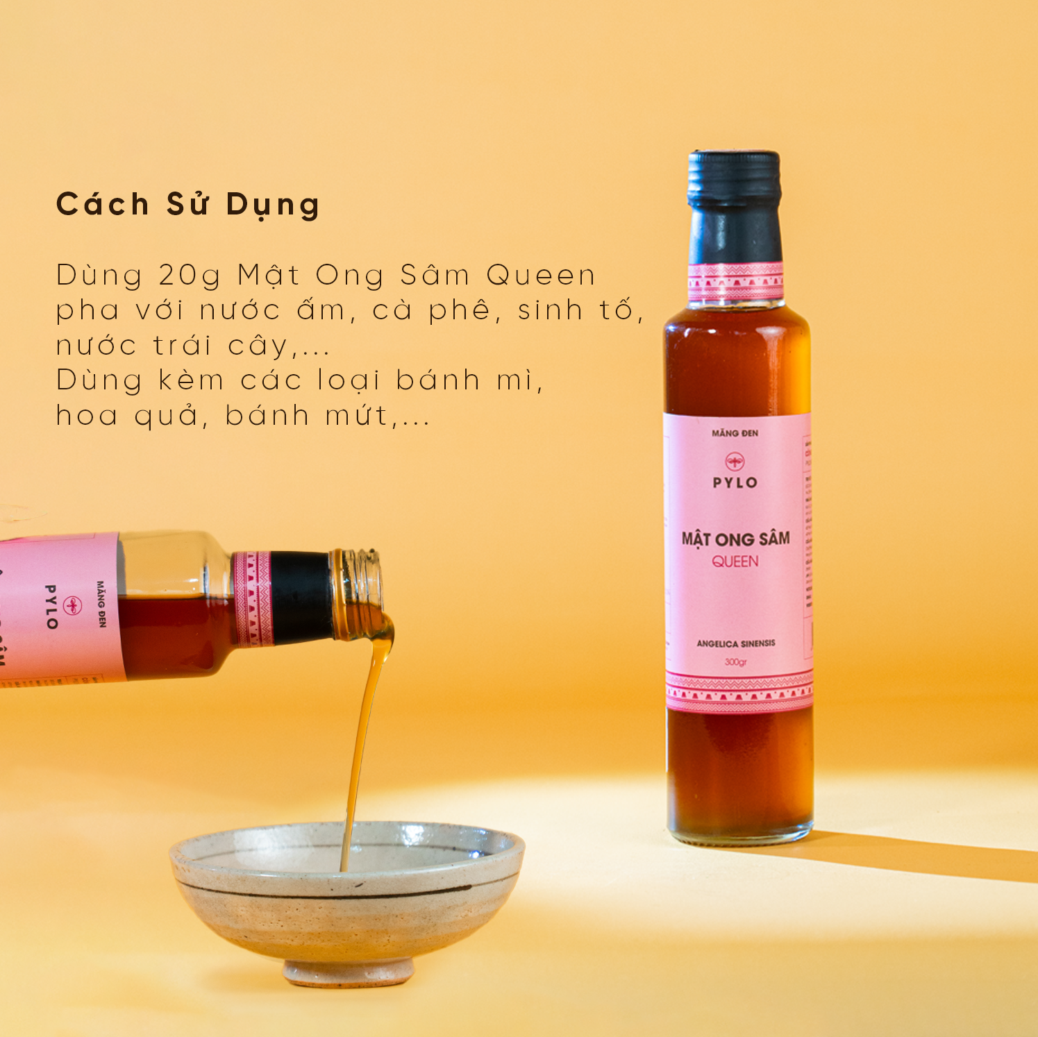 Mật Ong Sâm PyLo Queen - Hồng