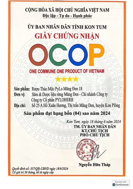 Rượu Thảo Mộc Măng Đen PyLo 18