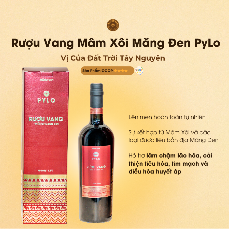 Rượu Vang Mâm Xôi Măng Đen PyLo