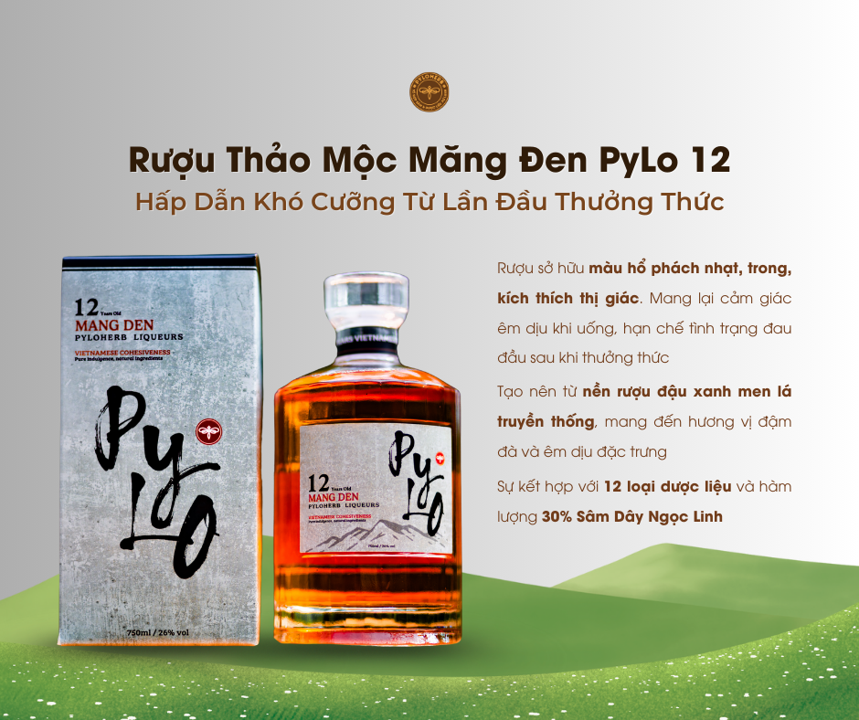 Rượu Thảo Mộc Măng Đen PyLo 12: Sự kết hợp của các thành phần độc đáo